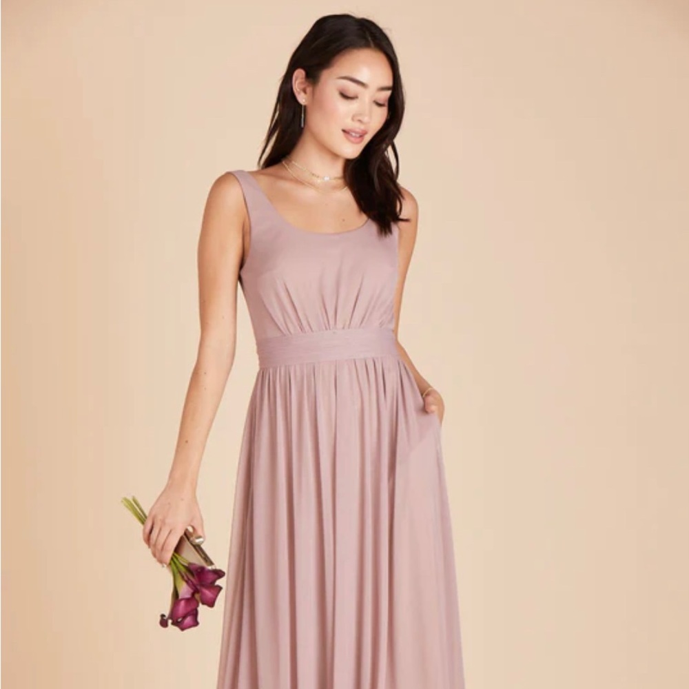 minimalist chic bridesmaid dress with a backless design and hidden pocket